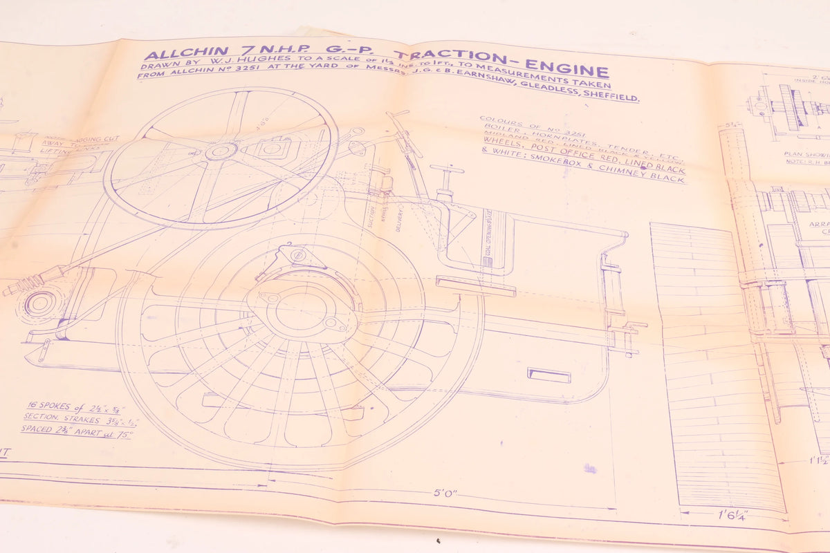 1 1/2 inch scale Allchin parts, castings, drawings