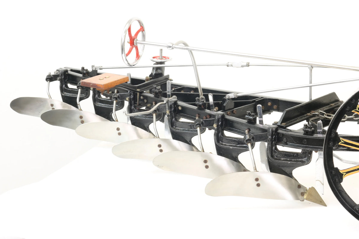2 inch scale Fowler 6 furrow balanced plough