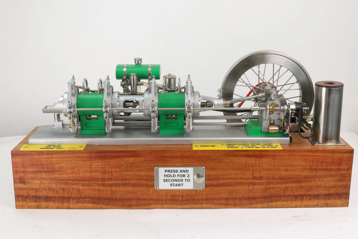 Snow double-acting tandem IC engine