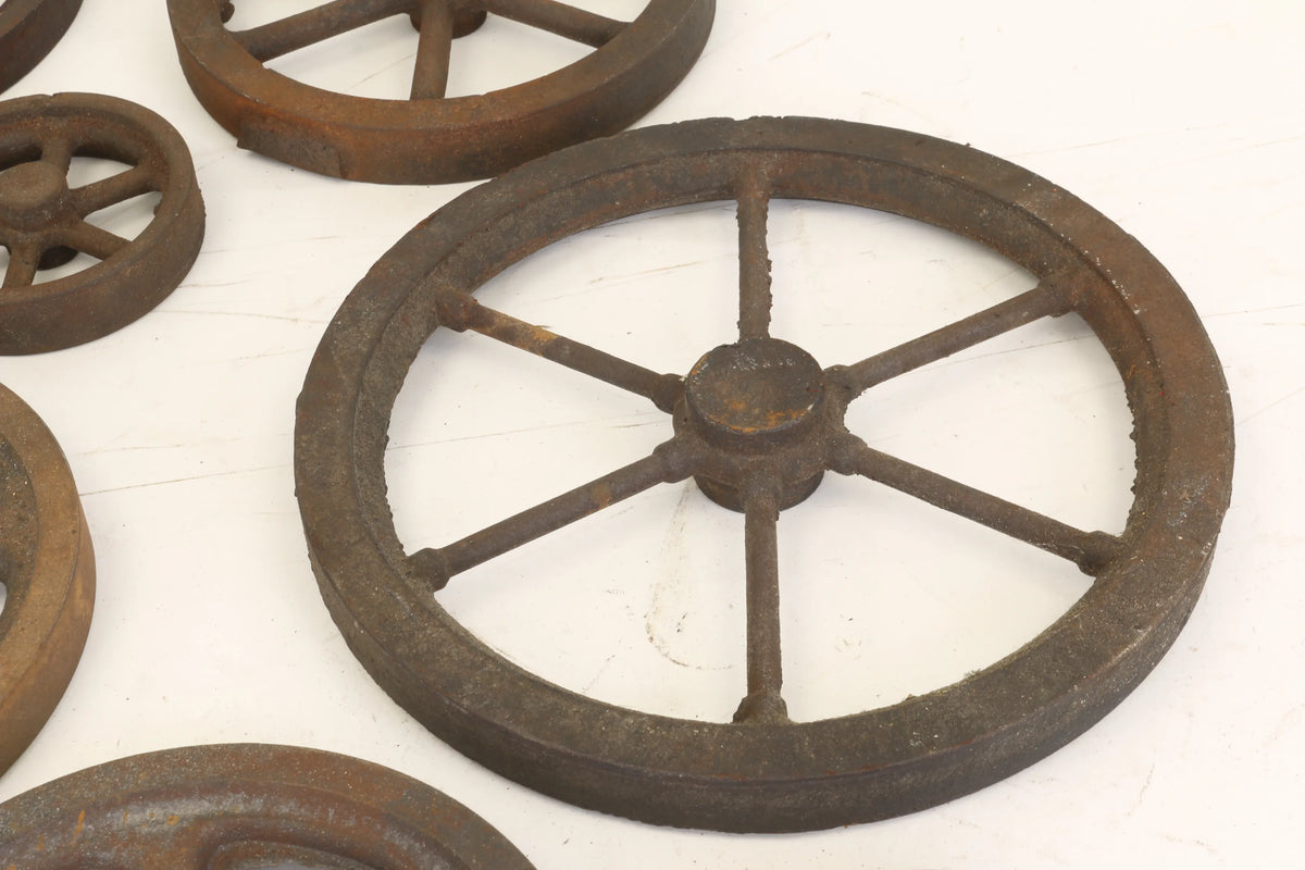 Assorted cast iron flywheels