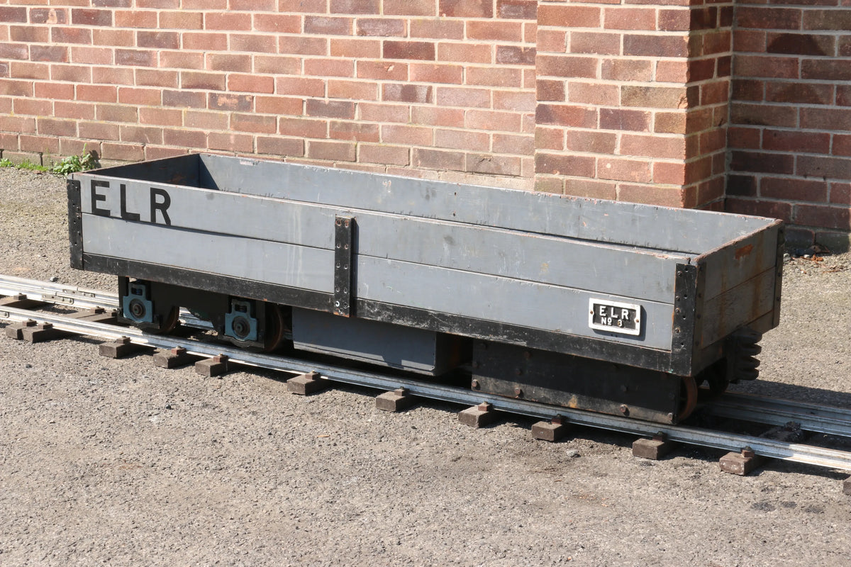 Pair 7 1/4 inch gauge bogie wagons
