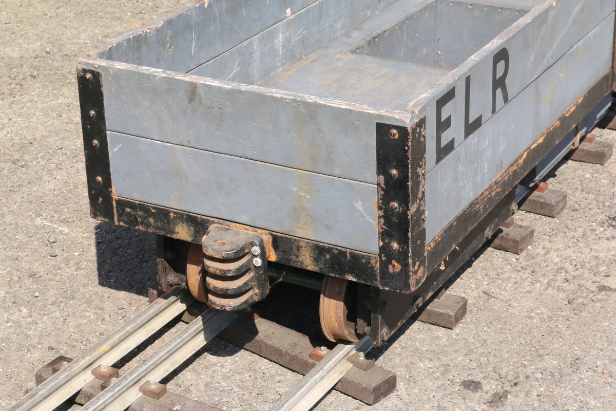 Pair 7 1/4 inch gauge bogie wagons