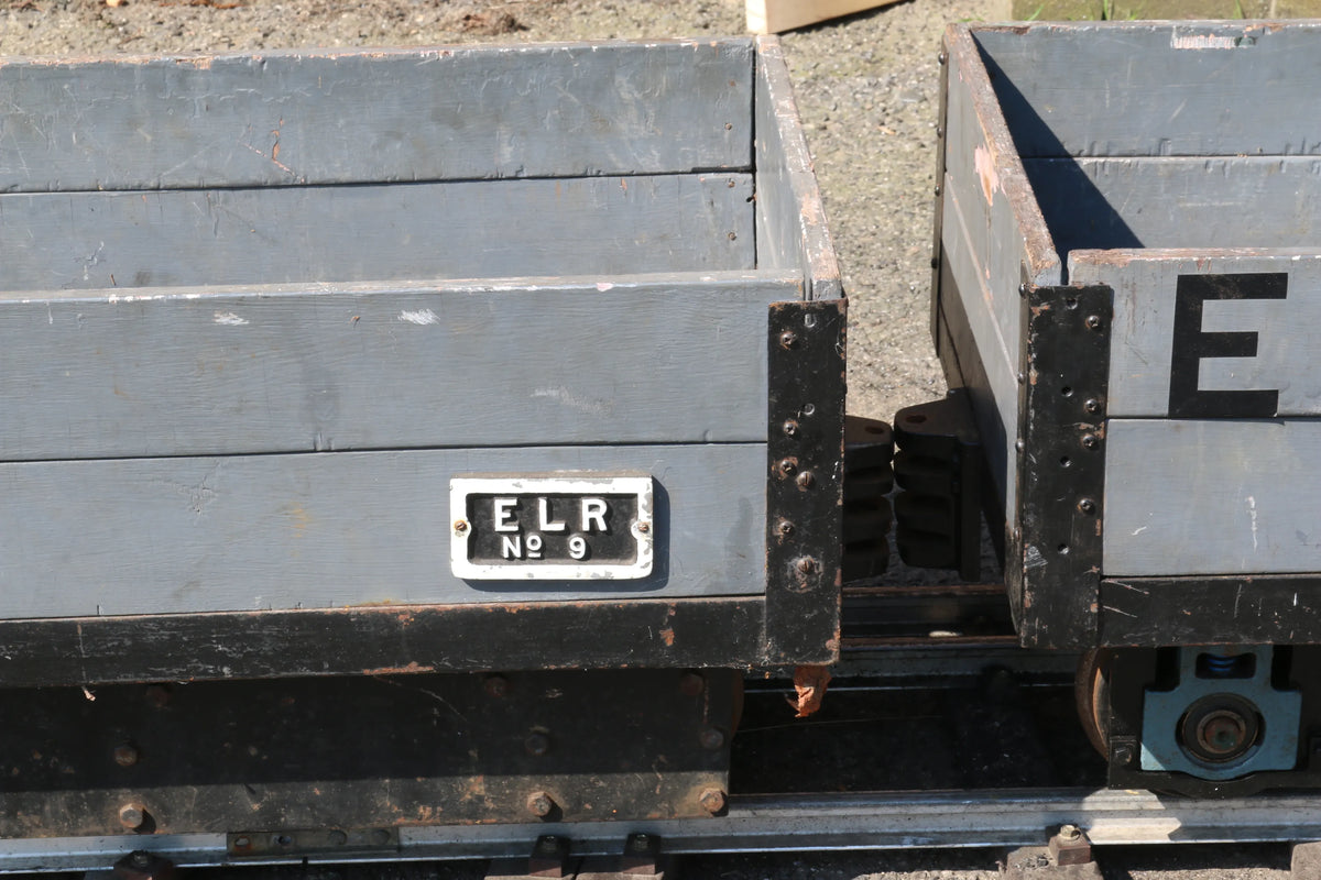 Pair 7 1/4 inch gauge bogie wagons