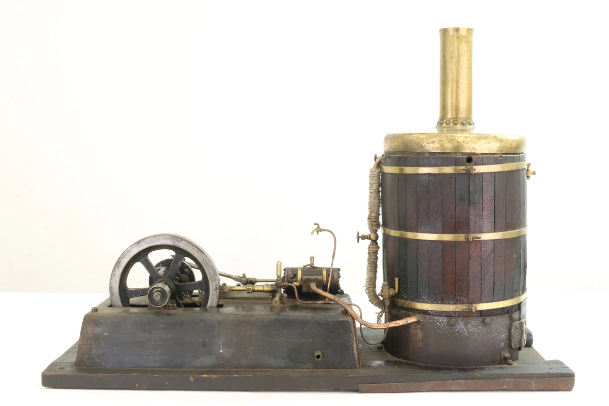Vintage steam plant with horizontal mill engine