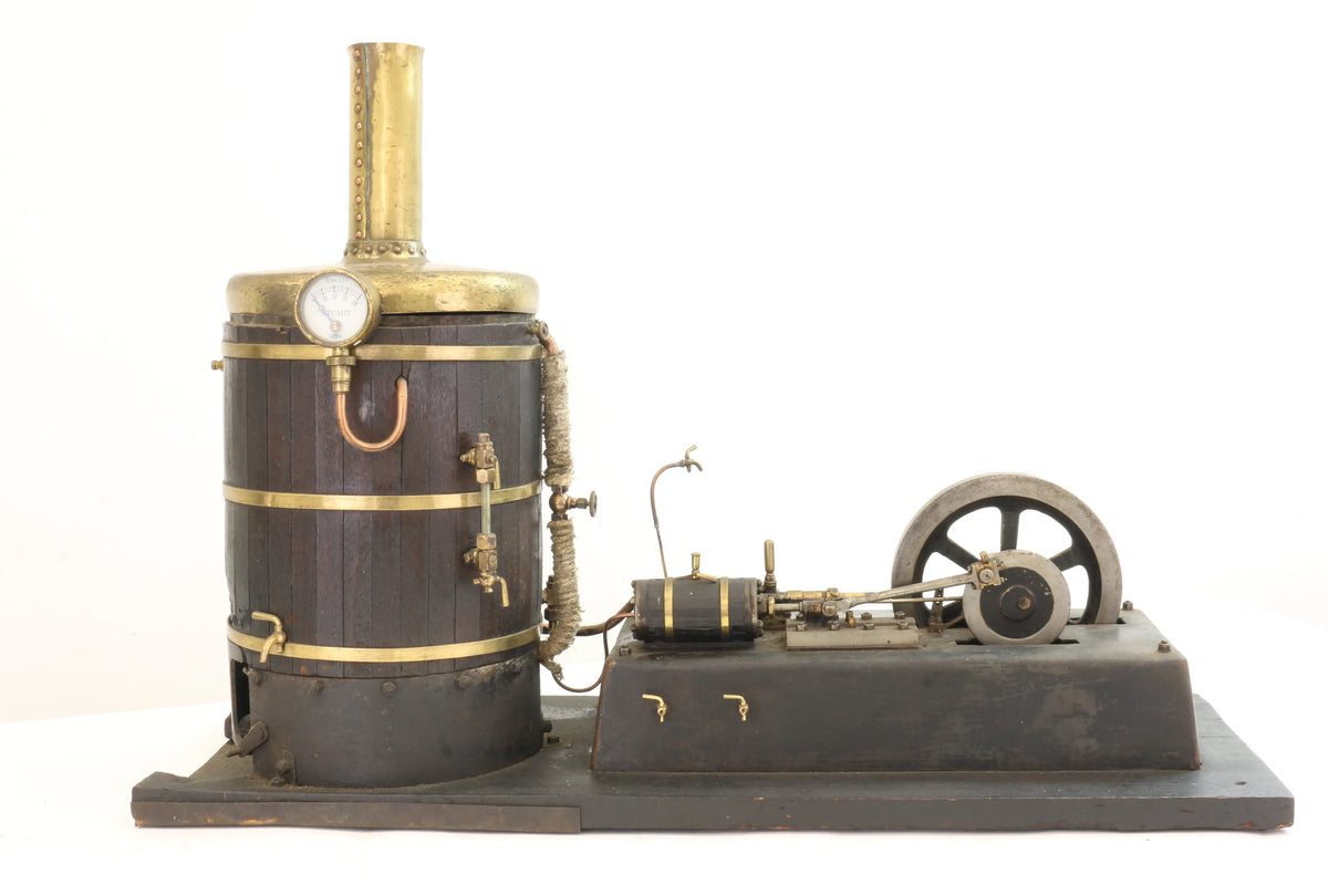 Vintage steam plant with horizontal mill engine