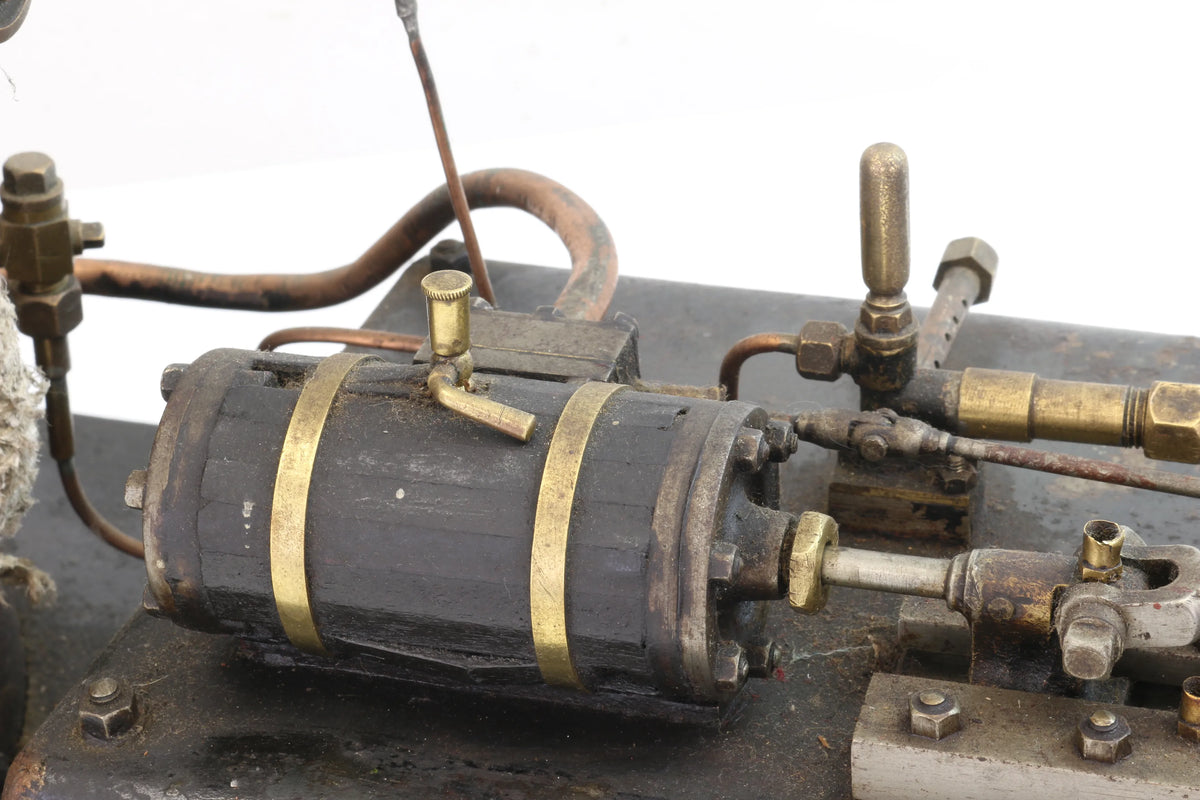 Vintage steam plant with horizontal mill engine