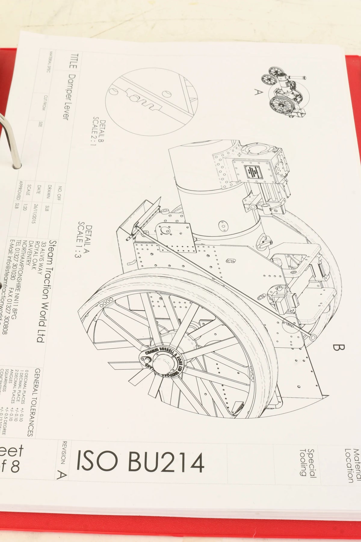 2 inch scale Burrell agricultural engine