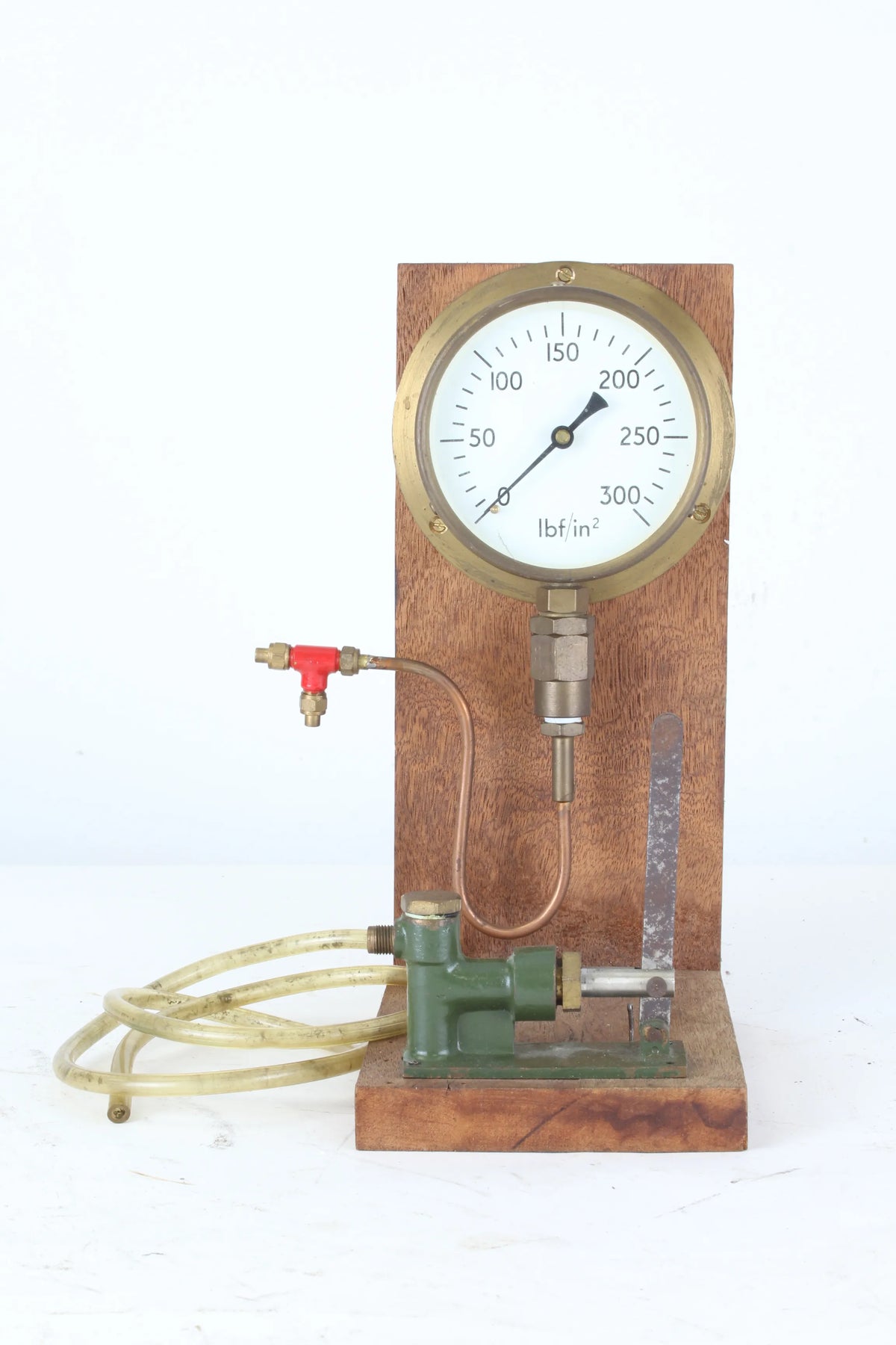 Boiler test pump with 0-300psi gauge