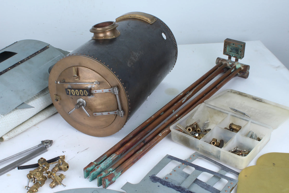 Part-built 5 inch gauge Britannia with commercial boiler