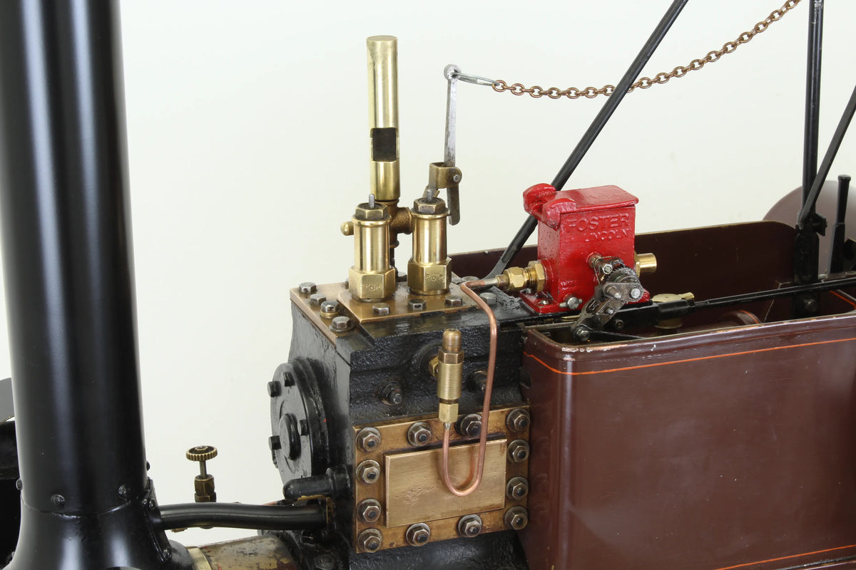 3 inch scale Ruston & Proctor steam tractor with driving trolley