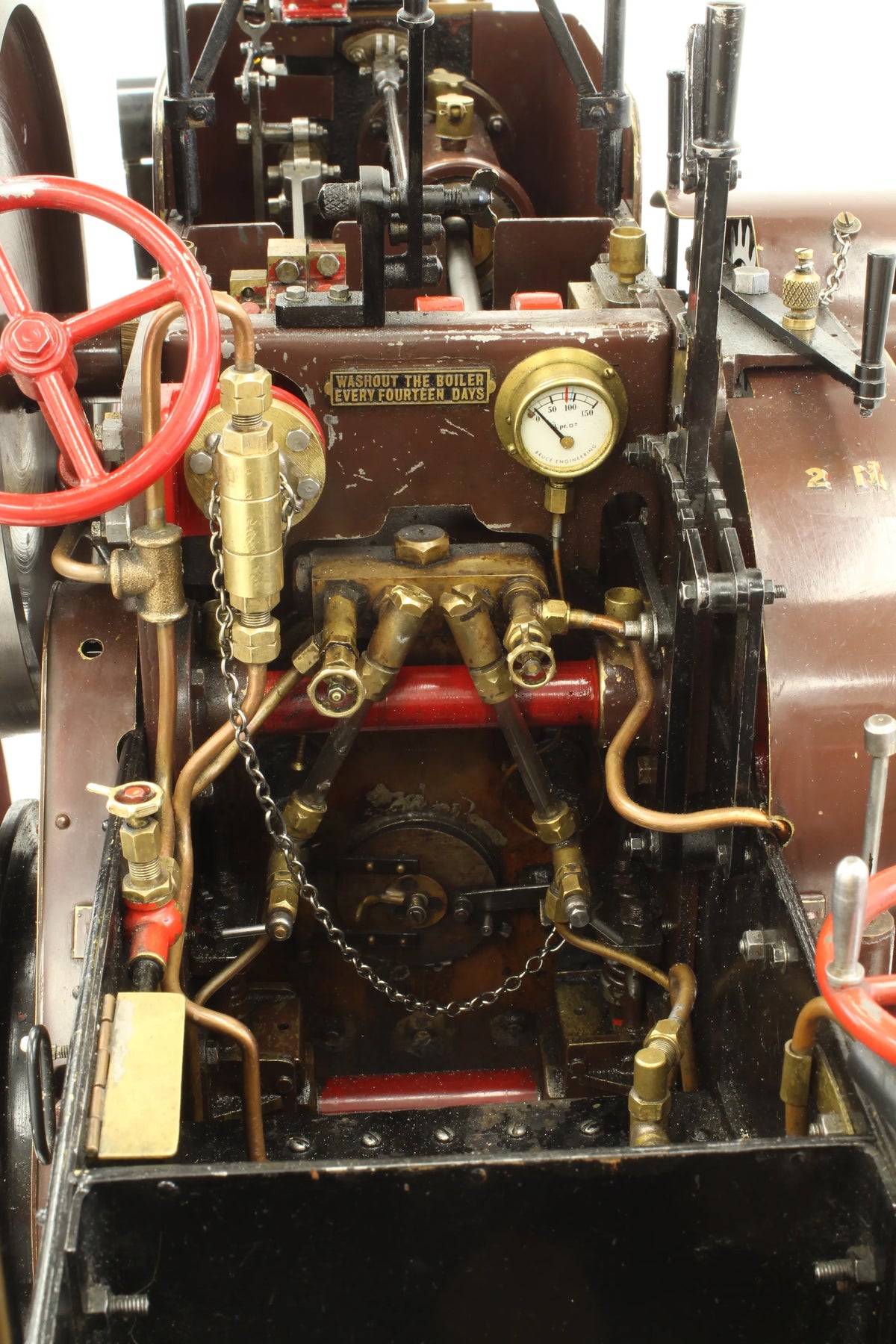 3 inch scale Ruston & Proctor steam tractor with driving trolley