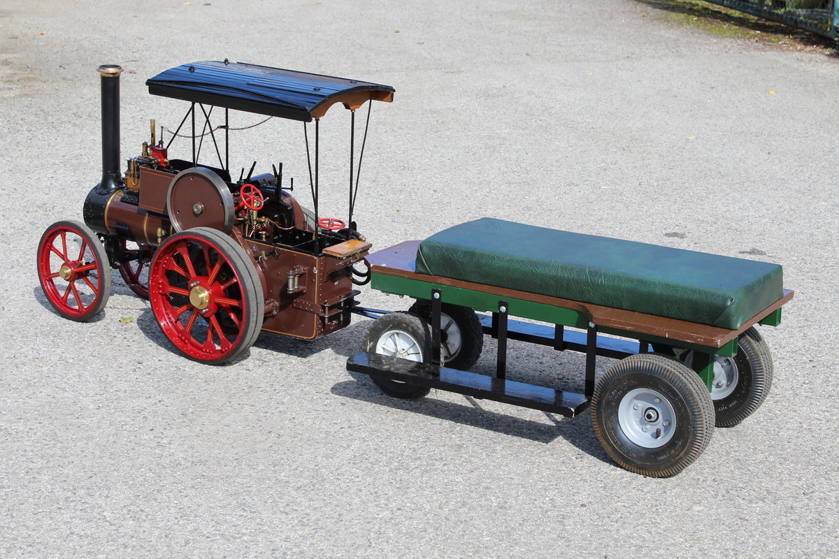 3 inch scale Ruston & Proctor steam tractor with driving trolley