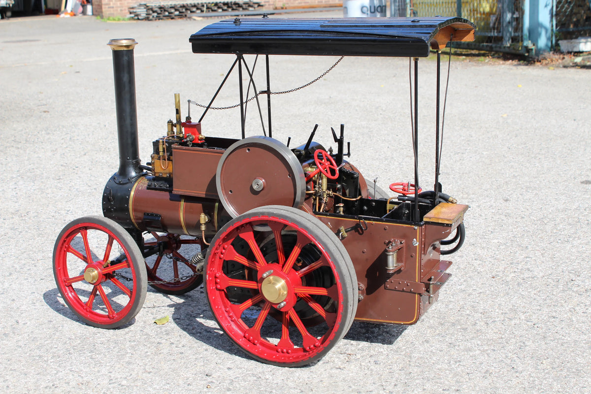 3 inch scale Ruston & Proctor steam tractor with driving trolley