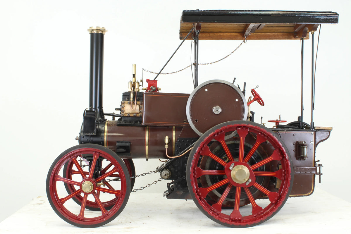 3 inch scale Ruston & Proctor steam tractor with driving trolley