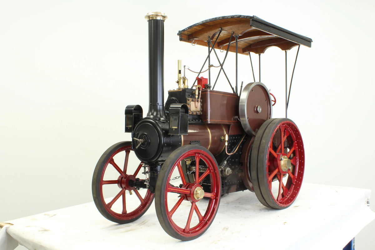 3 inch scale Ruston & Proctor steam tractor with driving trolley