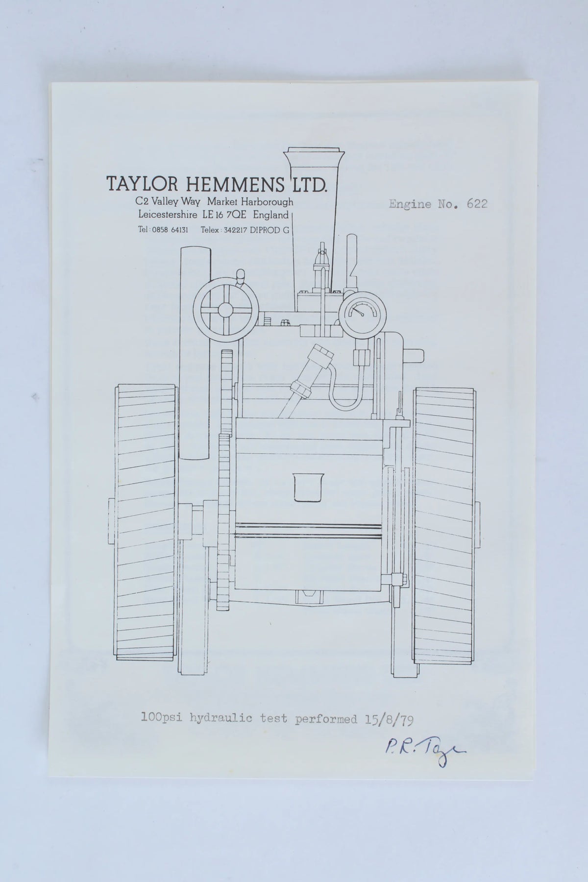 3/4 inch scale Taylor Hemmens Allchin agricultural engine