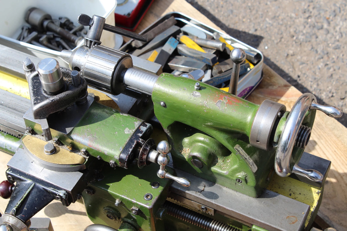Myford ML7 lathe with tooling