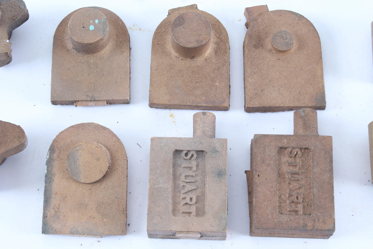 Stuart steam pump castings with part-built pump