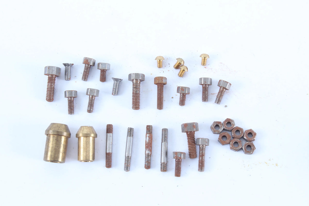 Stuart steam pump castings with part-built pump
