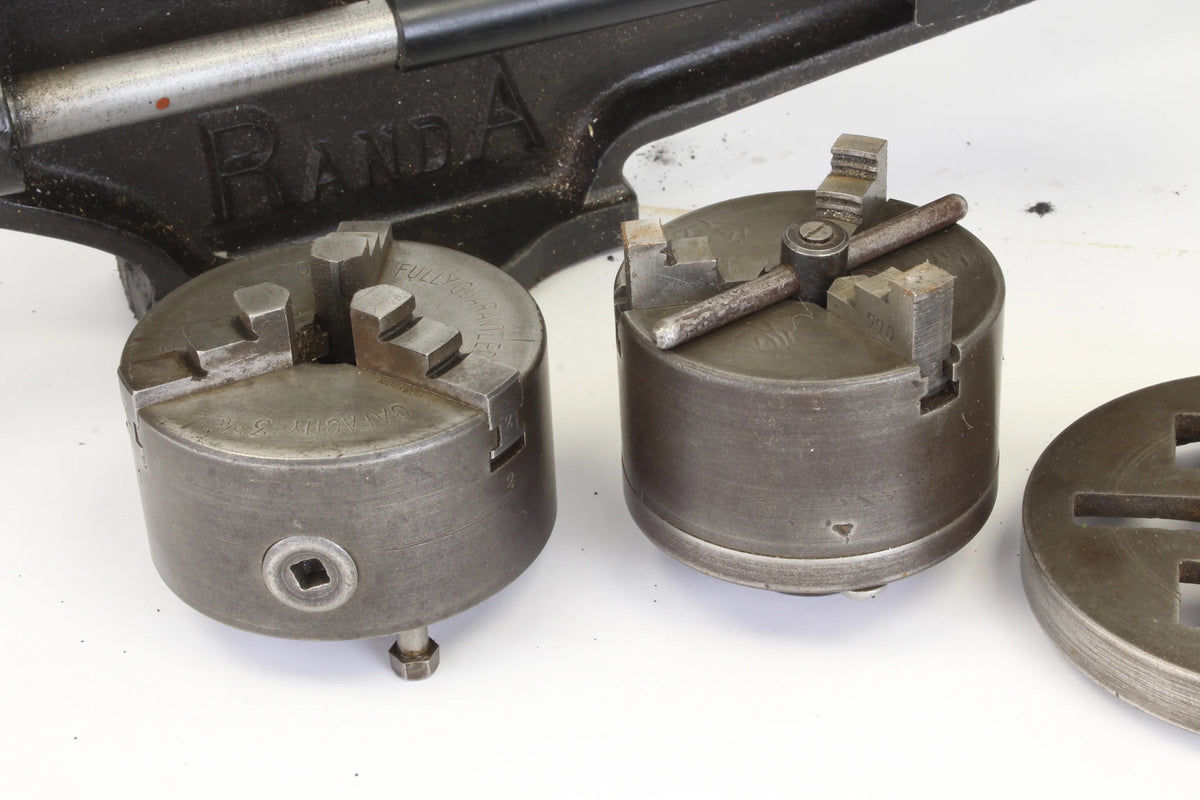 Vintage "RandA" lathe with accessories