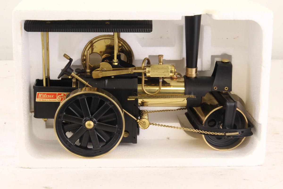 New boxed Wilesco D366 steam roller with water bowser