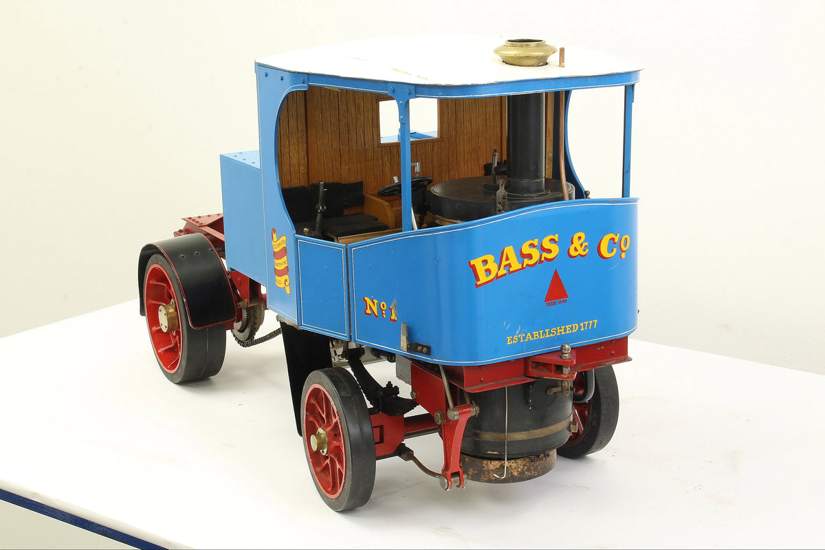 2 inch scale Clayton steam wagon with articulated trailer