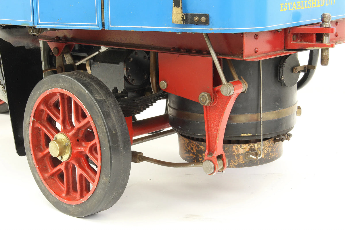 2 inch scale Clayton steam wagon with articulated trailer