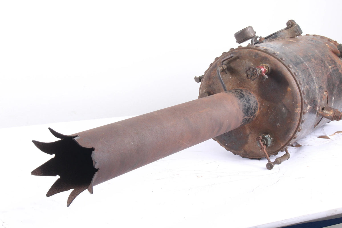 Rivetted coal-fired vertical boiler with hand pump