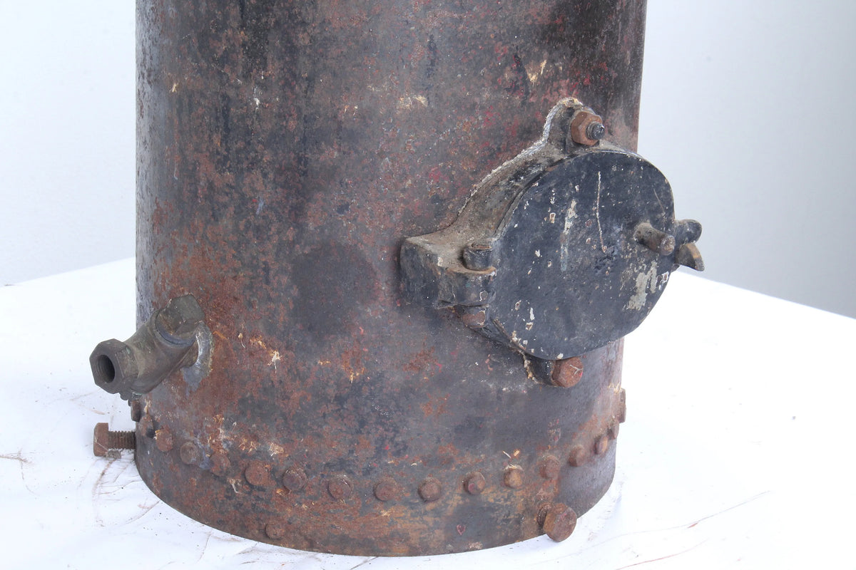 Rivetted coal-fired vertical boiler with hand pump