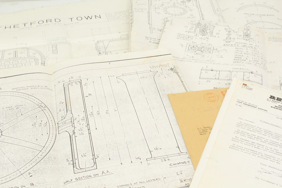 2 inch scale "Thetford Town" commercial boiler, parts and castings
