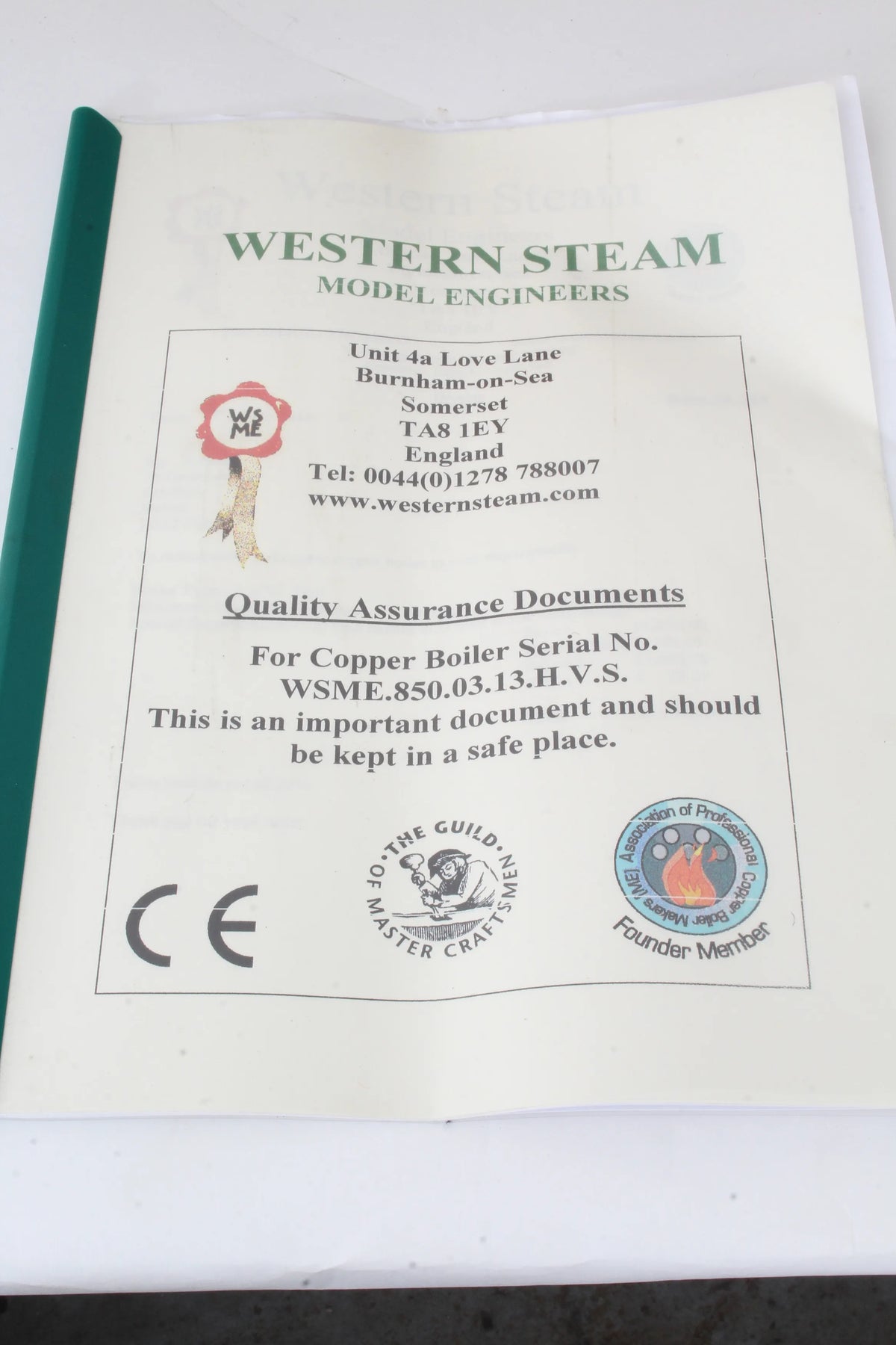 3 1/2 inch gauge GWR Hall with Western Steam boiler