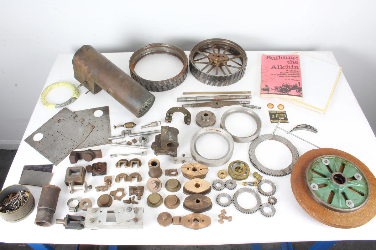 Part-built 1 1/2 inch scale Allchin agricultural engine