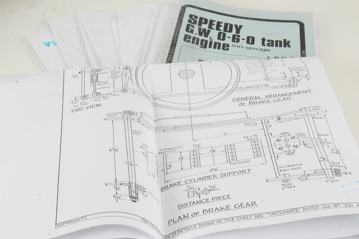 5 inch gauge GWR 15XX frames, castings, drawings
