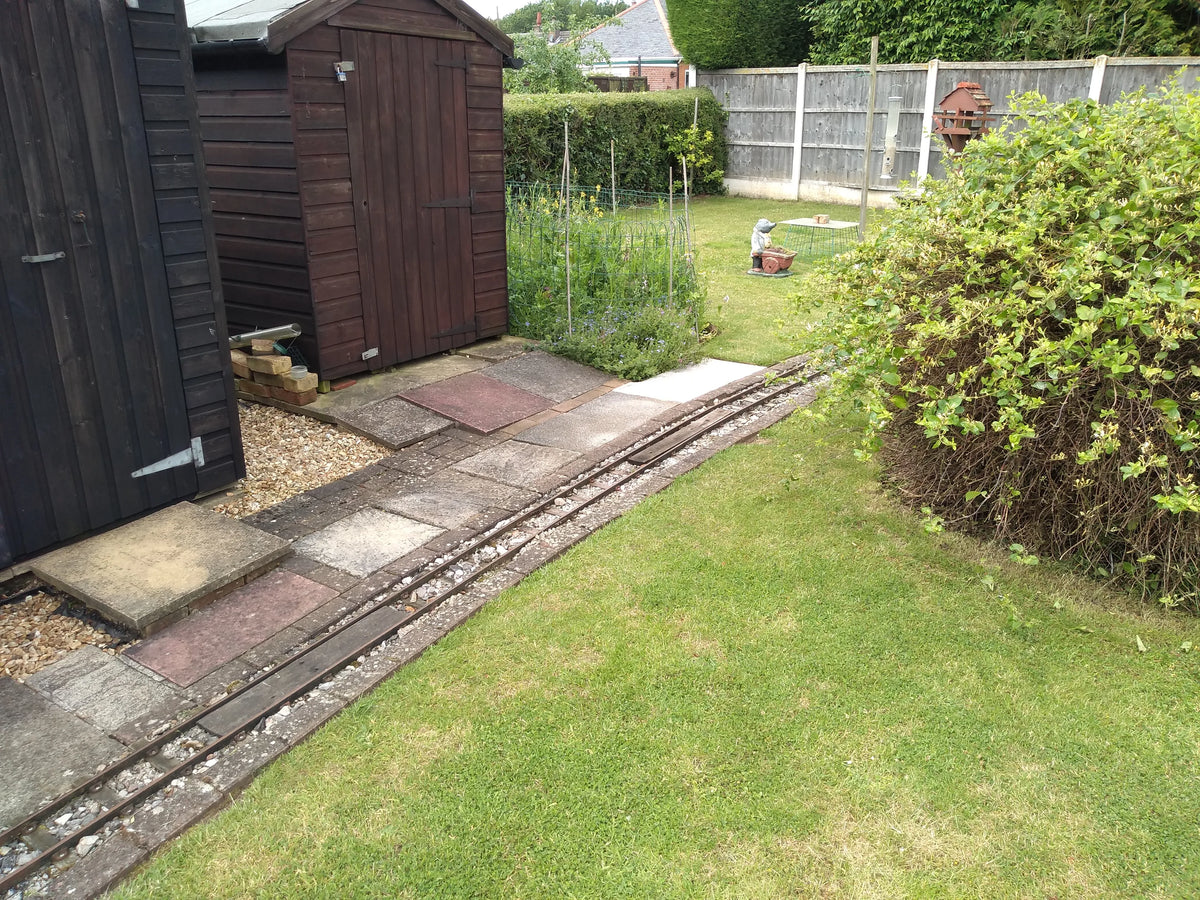 5 inch gauge steel rail track with turnout