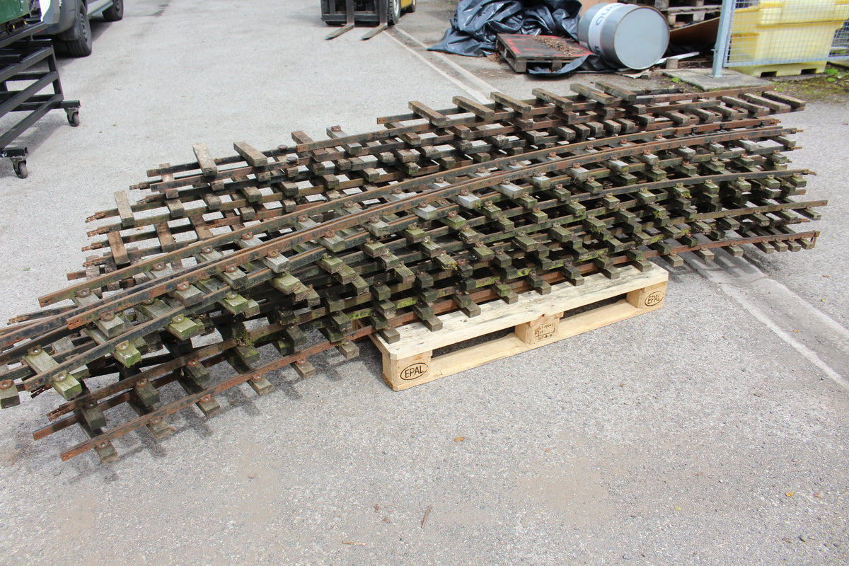 5 inch gauge steel rail track with turnout
