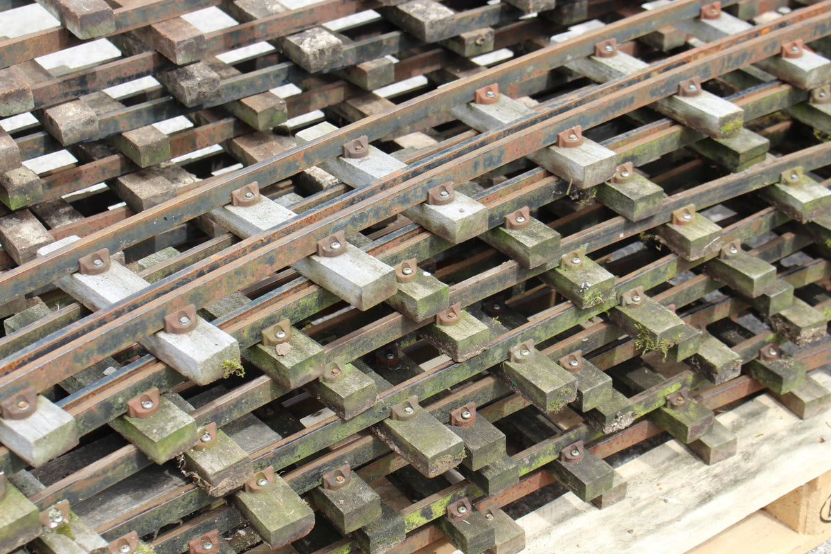 5 inch gauge steel rail track with turnout