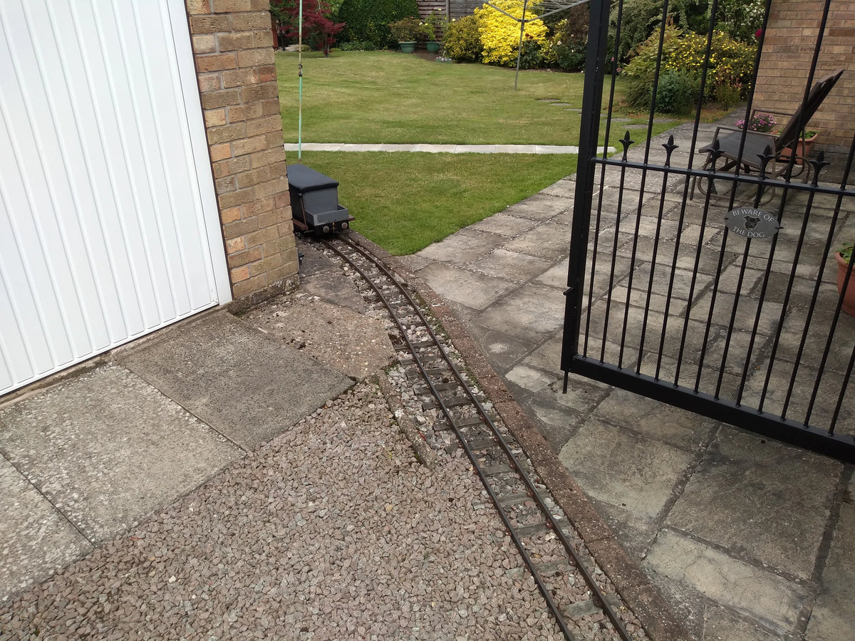 5 inch gauge steel rail track with turnout