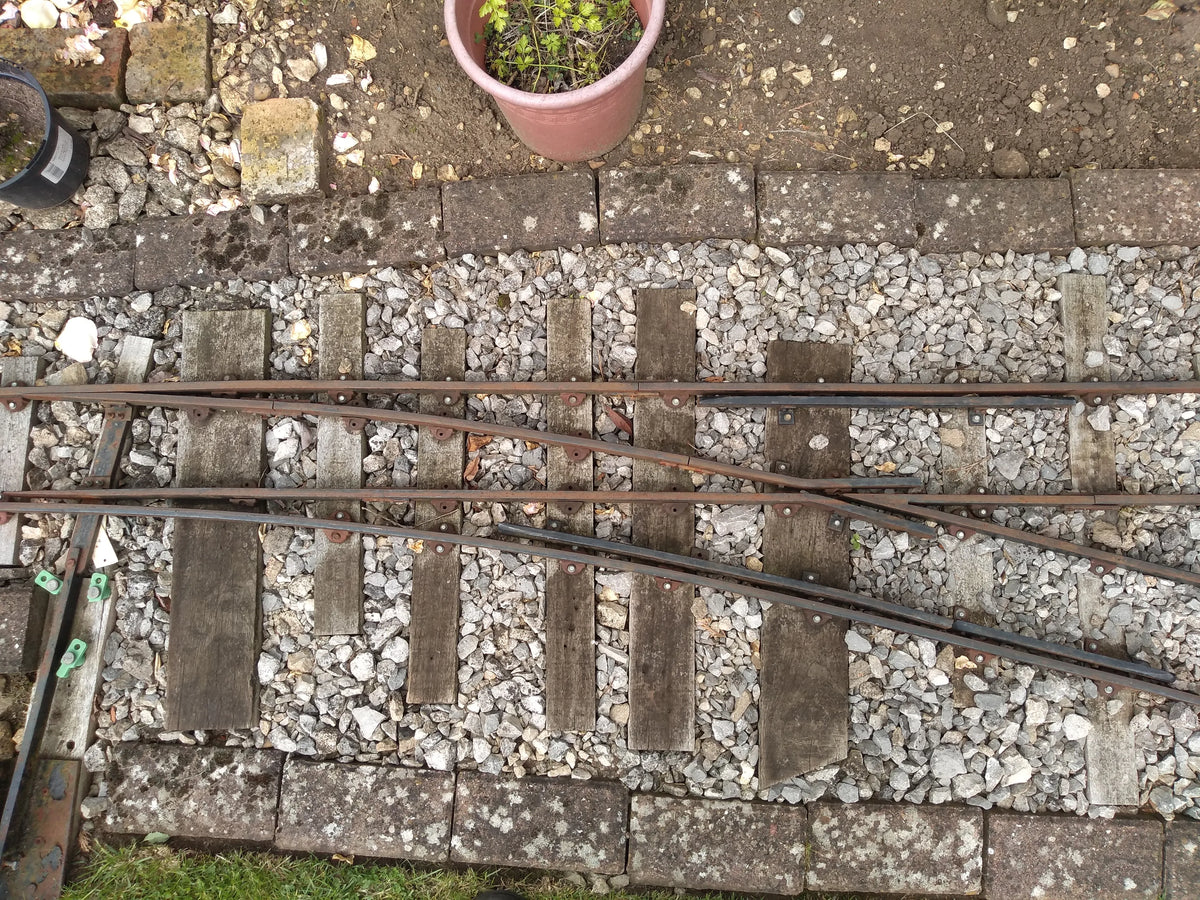 5 inch gauge steel rail track with turnout