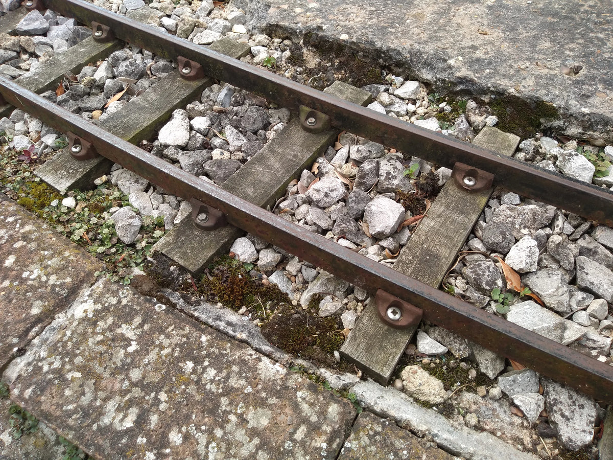 5 inch gauge steel rail track with turnout