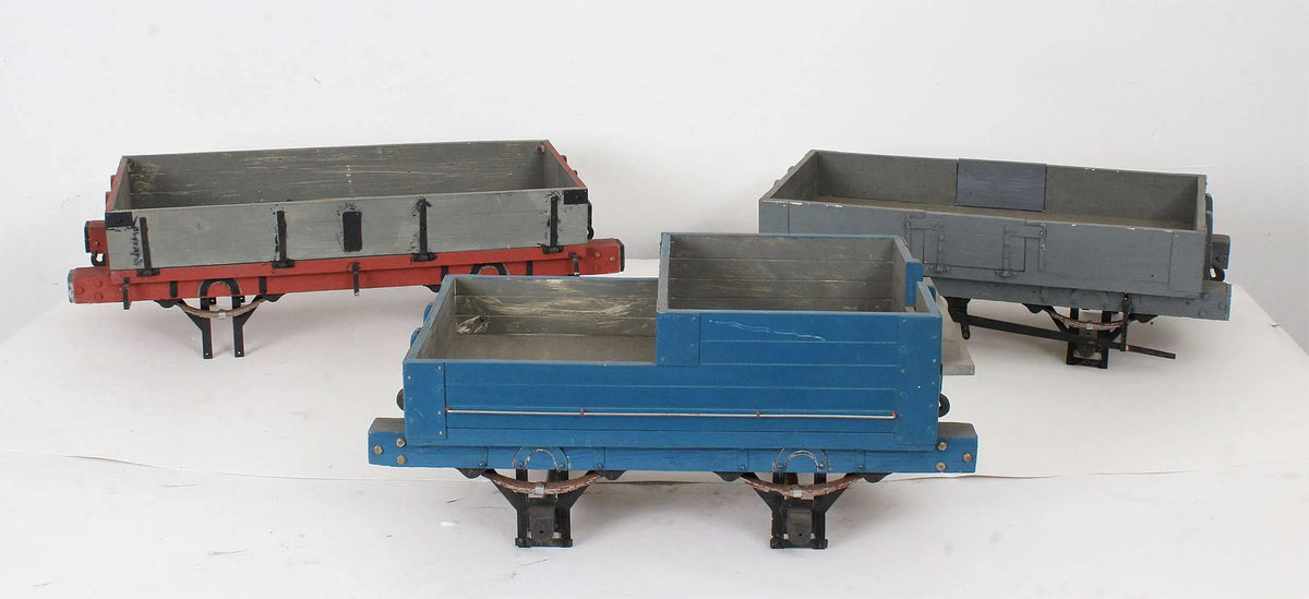 Ten part-built 5 inch gauge wagons