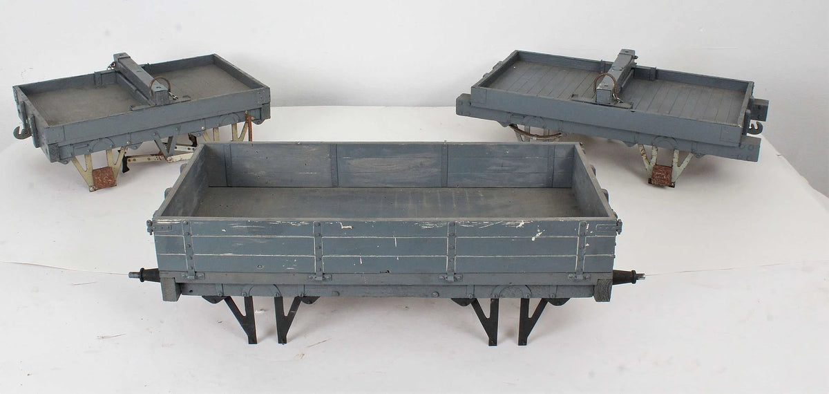Ten part-built 5 inch gauge wagons
