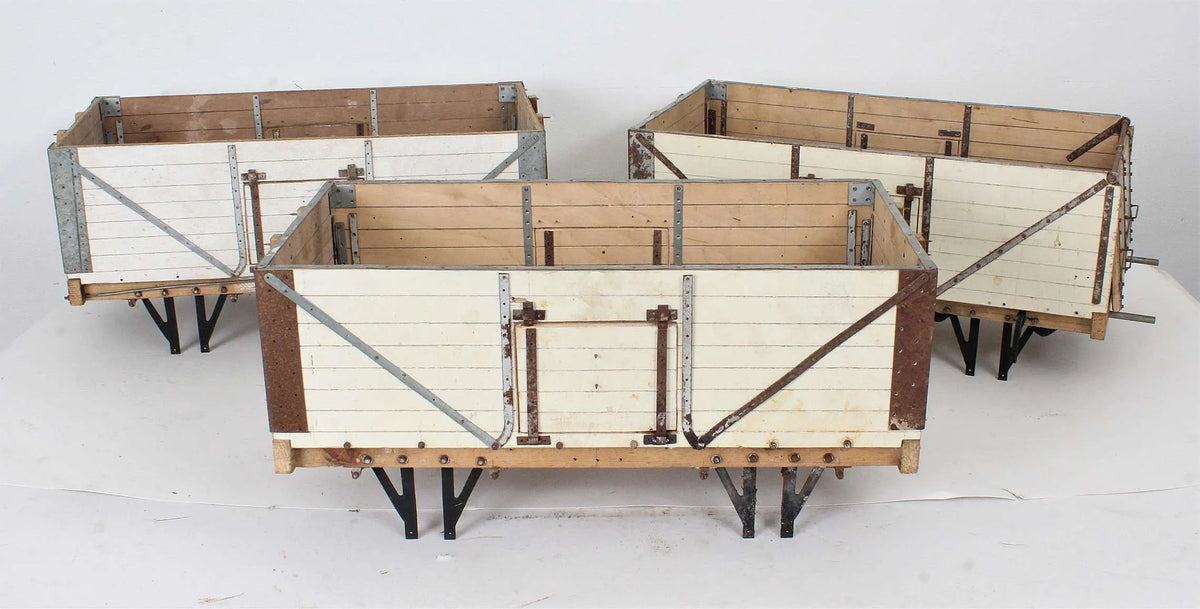 Ten part-built 5 inch gauge wagons