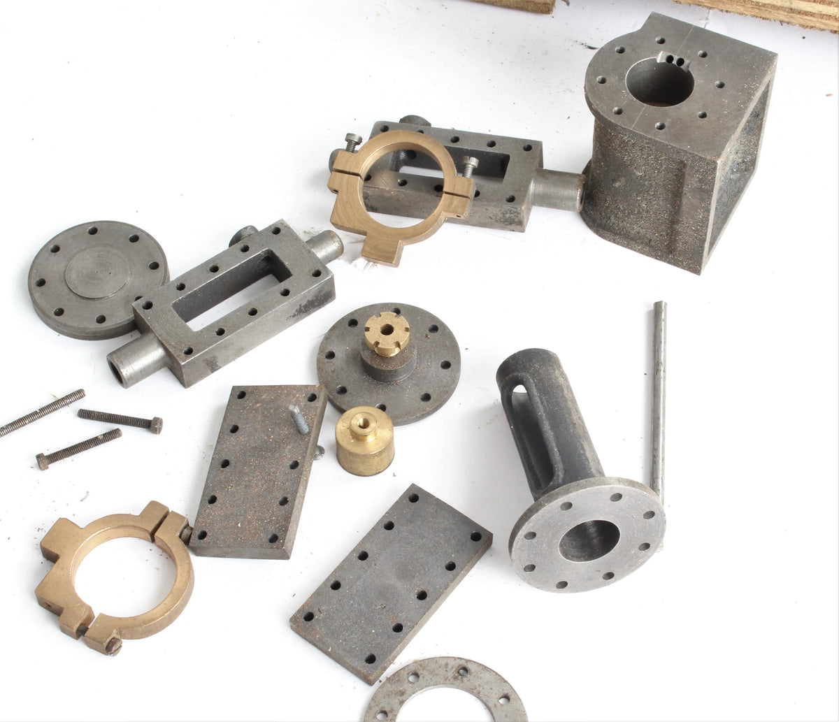 Pair part-built Clarkson twin cylinder mill engines