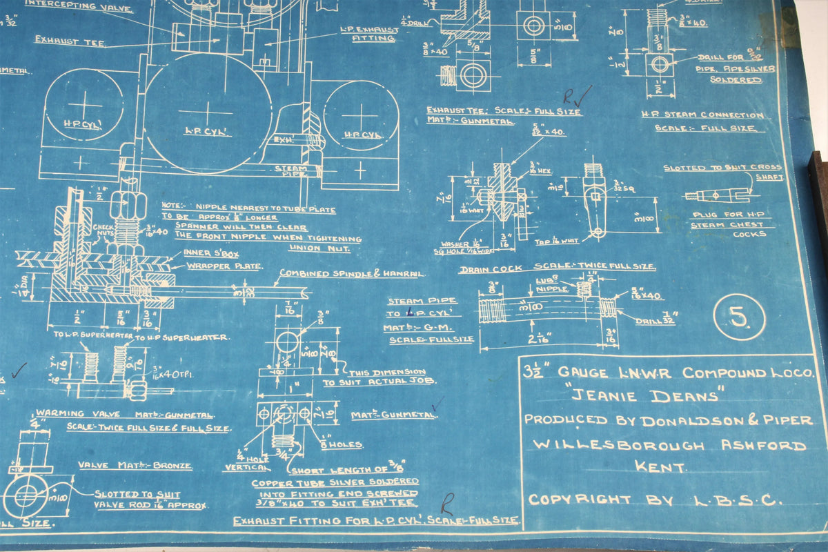 3 1/2 inch gauge part-built LNWR 2-2-2-0 "Jeanie Deans"