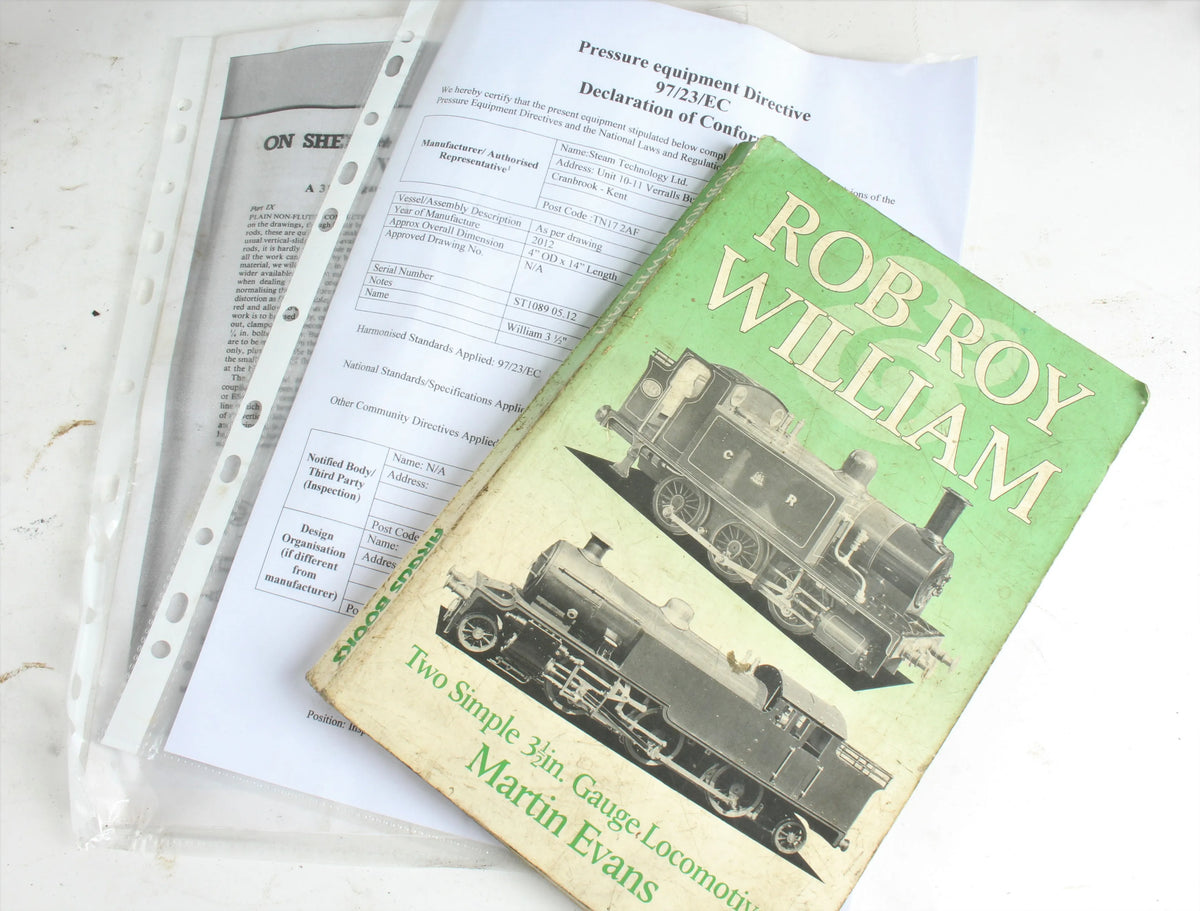3 1/2 inch gauge "William" with new CE-marked boiler