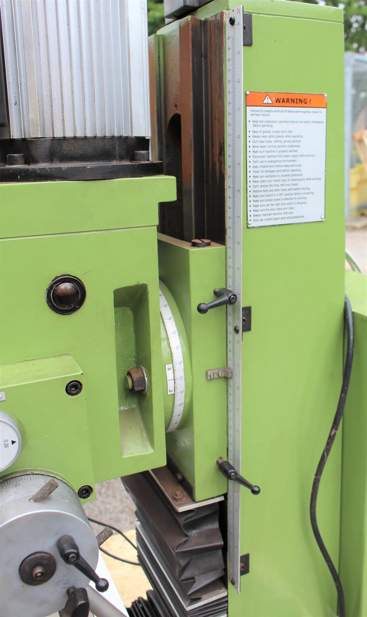 Warco Super Major mill with power table feed & DRO