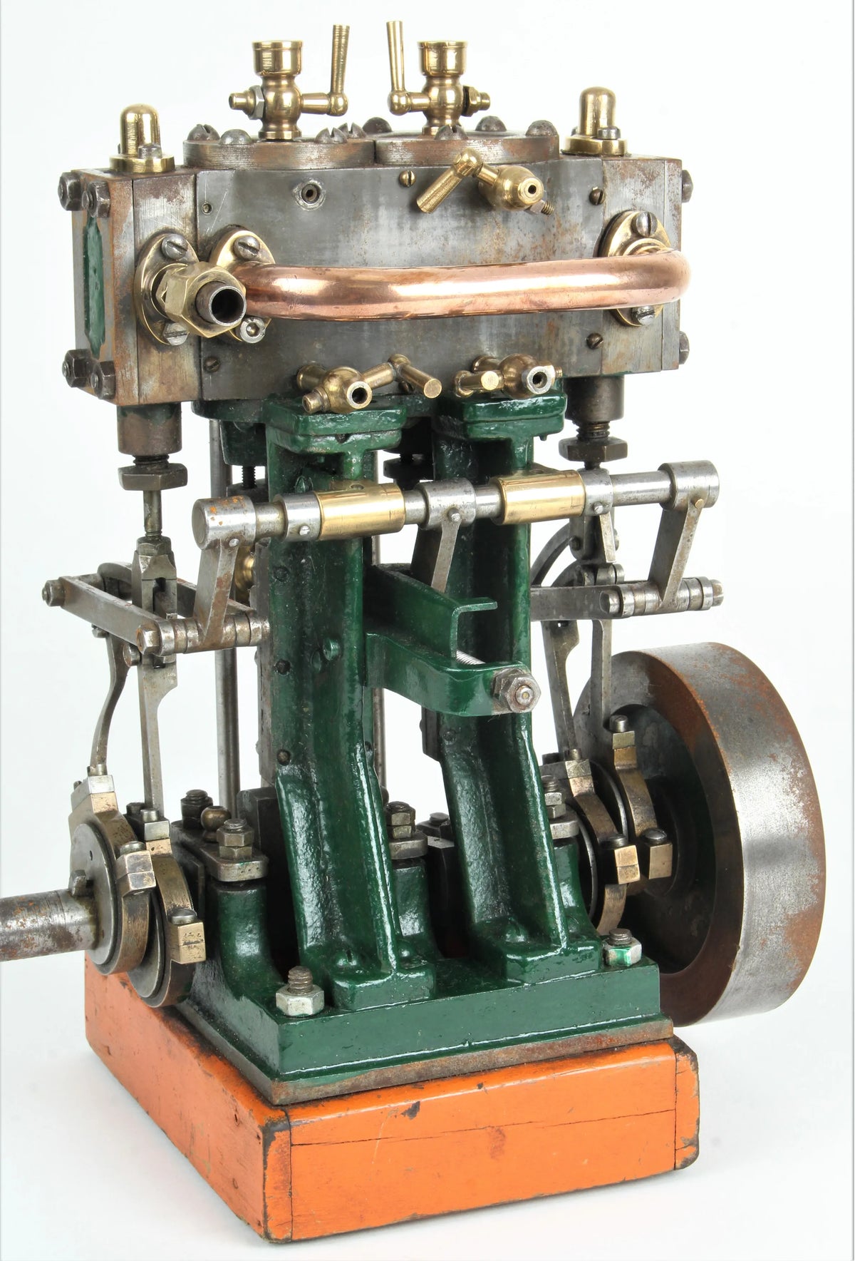 Vintage compound twin with reversing gear