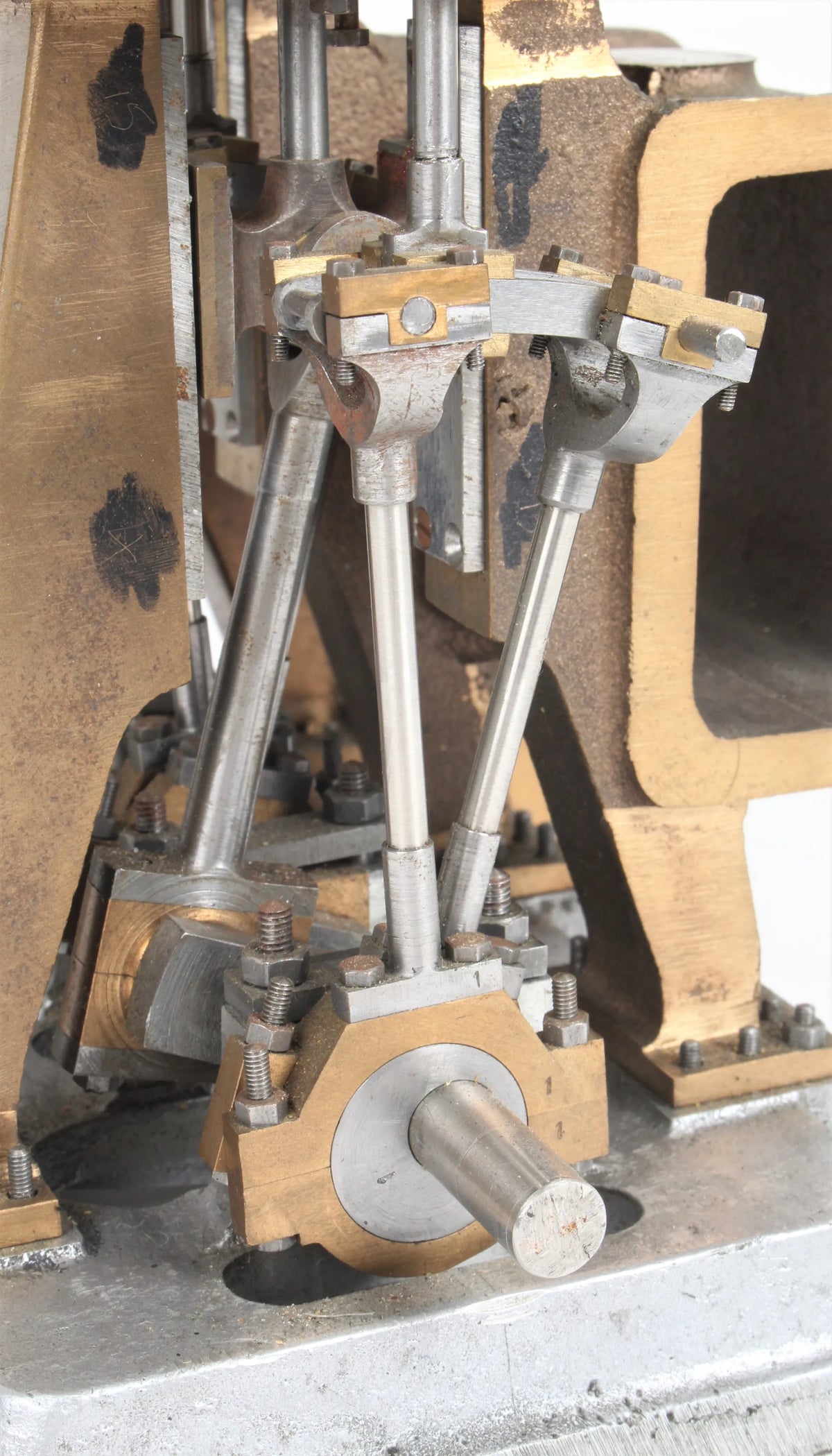 Part-built triple expansion engine