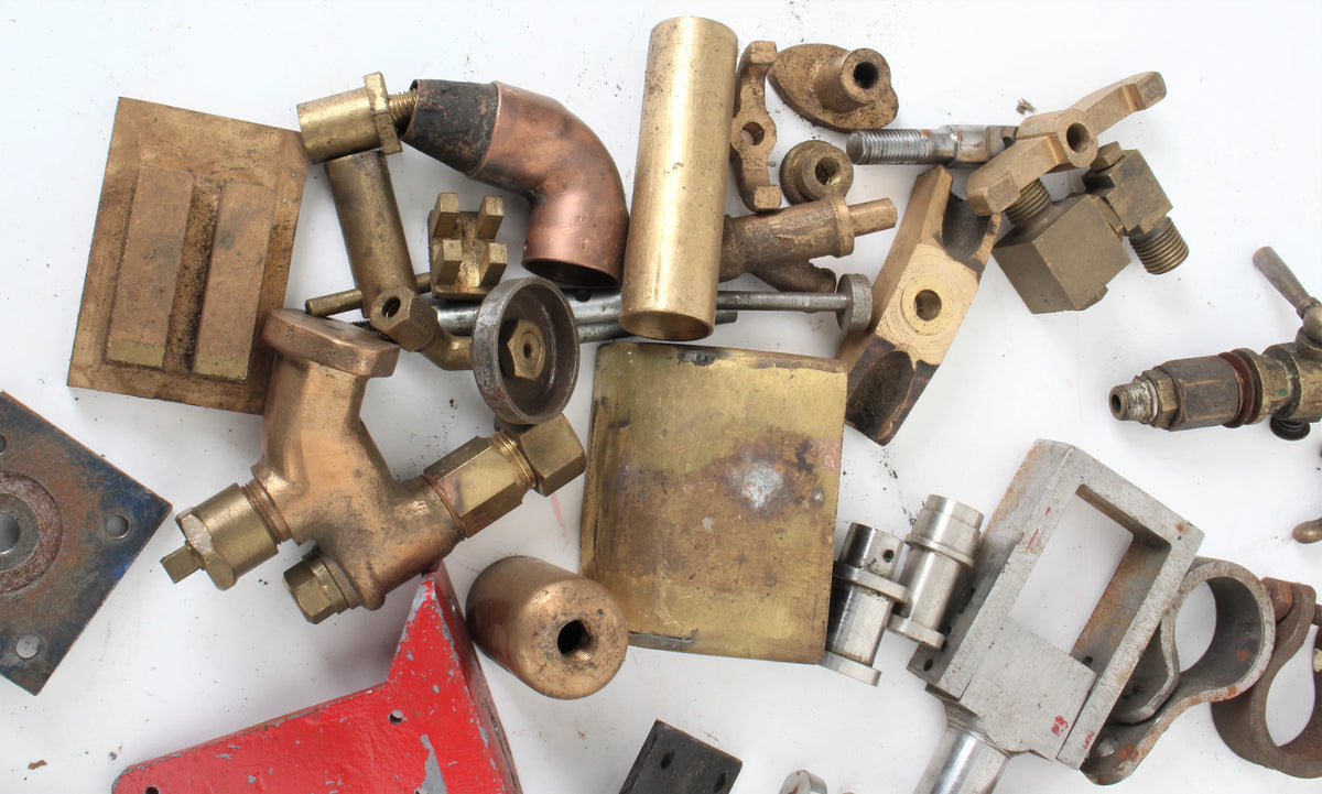 Collection of parts for 4 1/2 inch scale Burrell