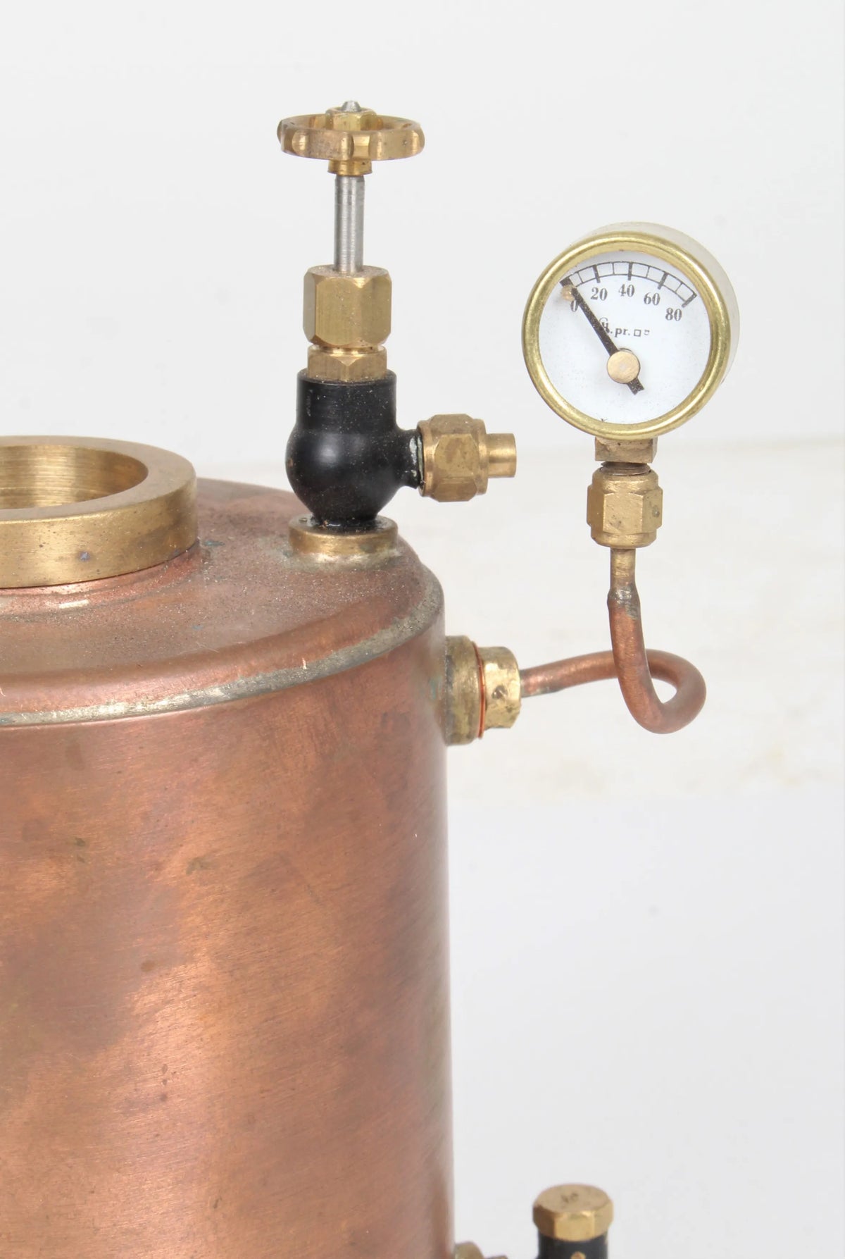 Small copper vertical cross-flue boiler
